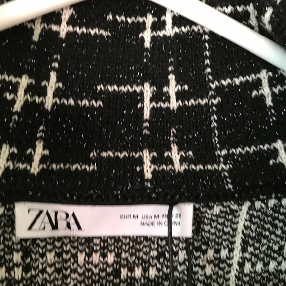 NWT Zara Metallic Sweater Jacket Cardigan with Jeweled Buttons - Picture 16 of 16